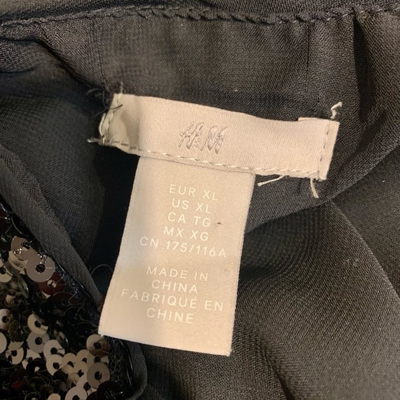 H&M Sequined Strap Sleeve Mini Party Dress - Picture 5 of 5